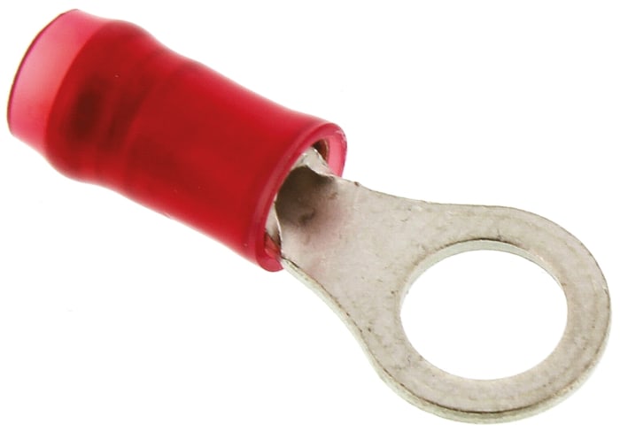 TE Connectivity, PIDG Insulated Ring Terminal, M5 Stud Size, 0.25mm² to 1.6mm² Wire Size, Red