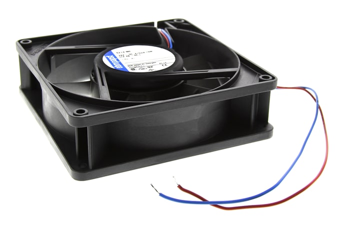 ebm-papst 5200 N Series Axial Fan, 24 V dc, DC Operation, 252m³/h, 9.8W, 410mA Max, 127 x 127 x 38mm