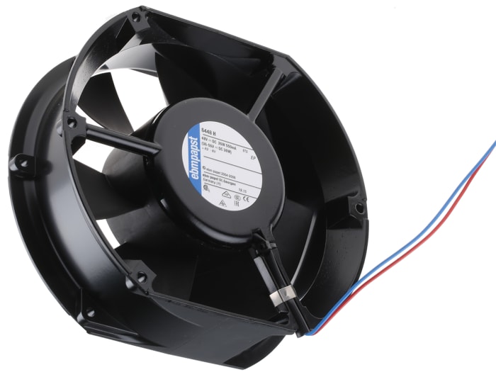 Ventilateur axial 6400 ebm-papst 48 V dc, 480m³/h, 172 x 150 x 51mm, 26W