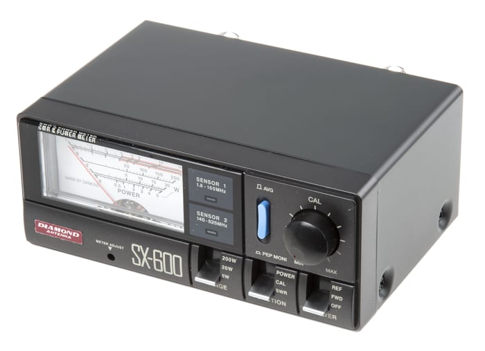 Medidor de energía de RF Diamond SX-600, frecuencia de 1,8 MHZ → 525MHZ, potencia máx. 200W