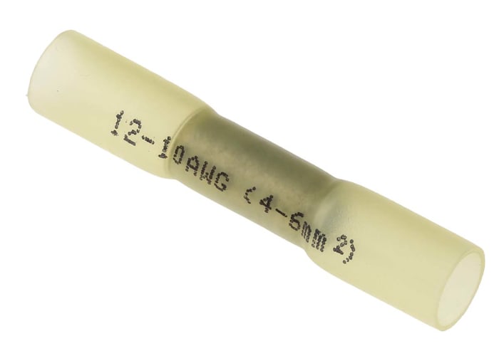 RS PRO Heat Shrink Splice Connector, Yellow, Insulated