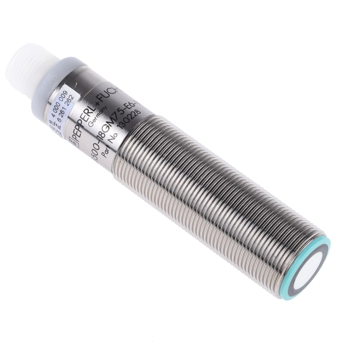 Pepperl + Fuchs Ultrasonic Threaded Barrel Proximity Sensor, M18, 500 mm Detection, PNP x2 NO/NC, 10 → 30 V dc