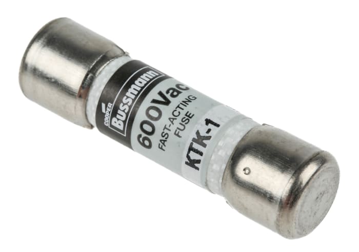 Eaton 1A F Melamine Cartridge Fuse, 10 x 38mm
