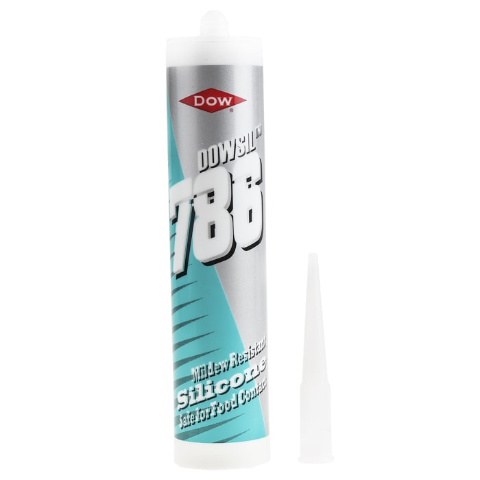 786 Şeffaf Silikon Mastik (Macun) 310 ml Tüp, Soğutma Uygulamaları İçin, -50 → +150°C