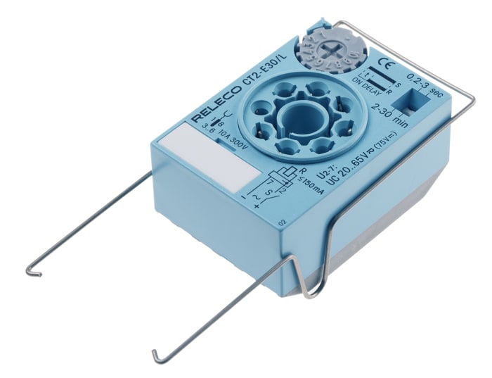 Releco CT2-E Series Plug In Timer Relay, 20 → 65V ac/dc, 0.2 → 30 min, 0.2 → 30s, 1-Function