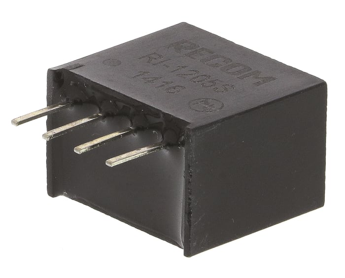 Recom RI DC-DC Converter, 5V dc/ 400mA Output, 10.8 → 13.2 V dc Input, 2W, Through Hole, +85°C Max Temp -40°C