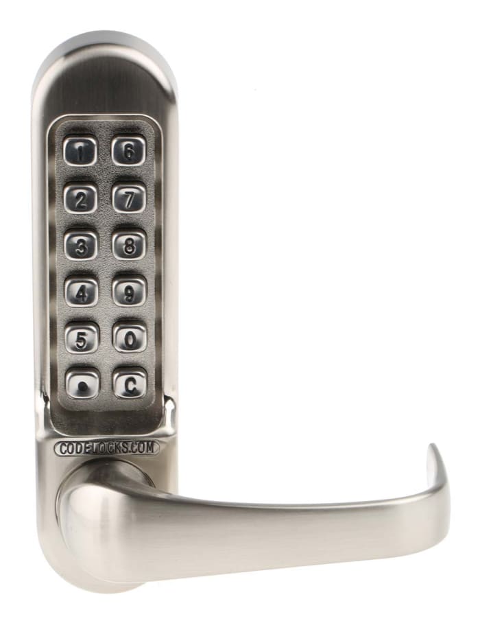 Cerradura con código con sistema mecánico Codelock 505 SS, de Acero inoxidable, acabado Pulido