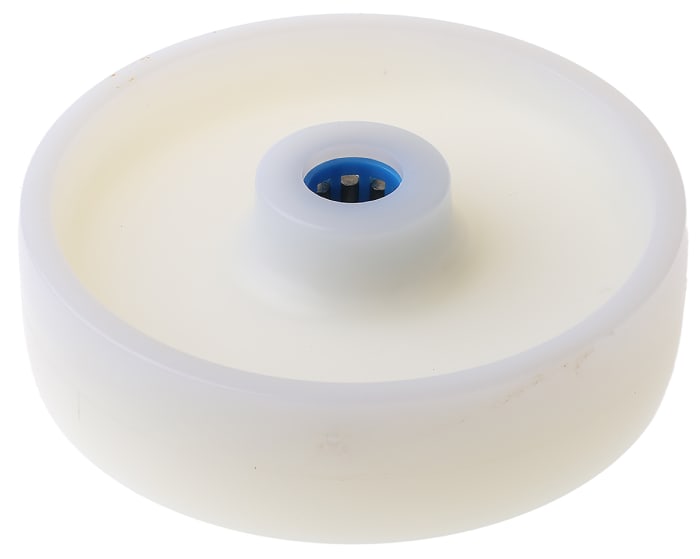 LAG White Polyamide Hygienic, Low Rolling Resistant, Non-Marking Trolley Wheel, 400 kg