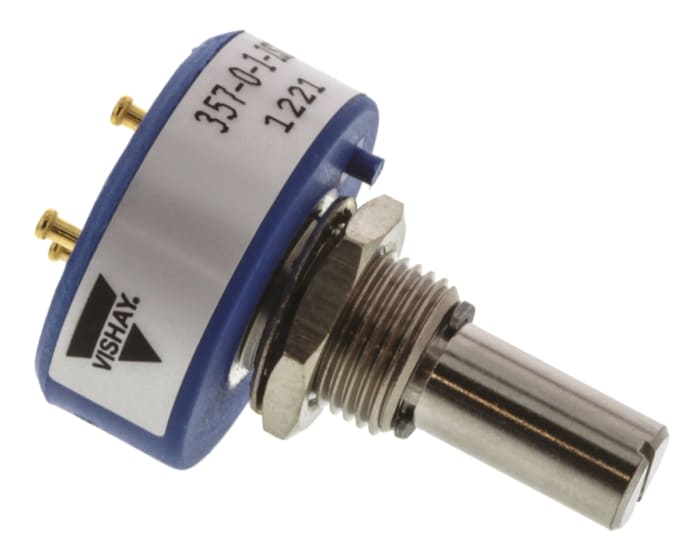Vishay 357 50kΩ Rotary Potentiometer Continuous-Turns 1-Gang Panel Mount, 357B1503MXB251S22