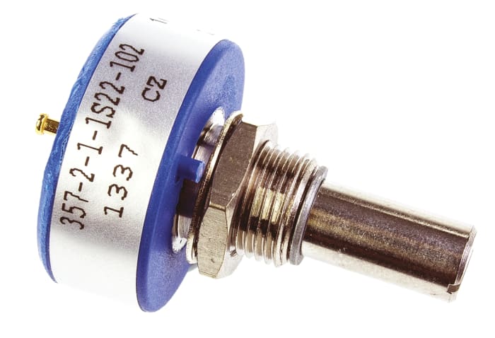 Potenciometr, průměr hřídele: 6,35 mm, řada: 357 1kΩ ±20% 1W Otočný, Montáž do panelu 1 Vishay