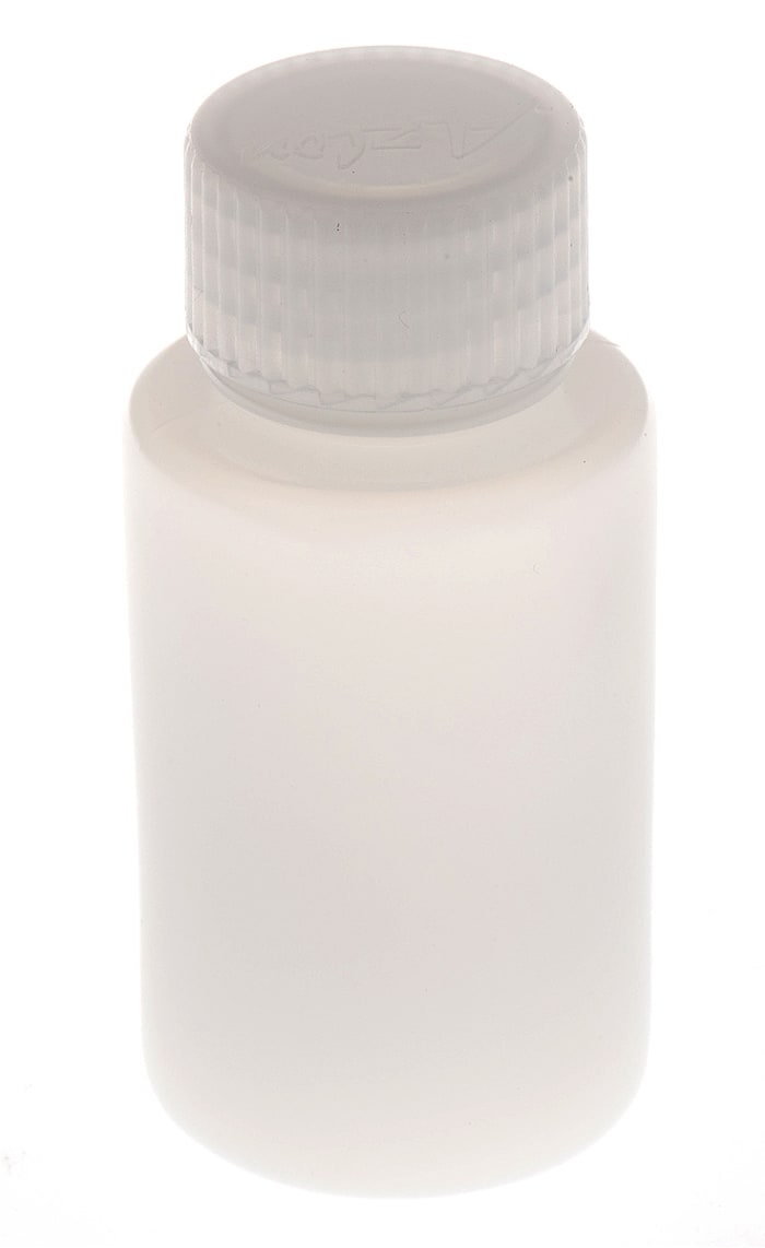 Laboratorní láhev, délka: 82mm, kapacita: 60ml, průměr: 40mm, 40 (Dia.) x 82mm, HDPE, typ hrdla: Široký krk, typ láhve: