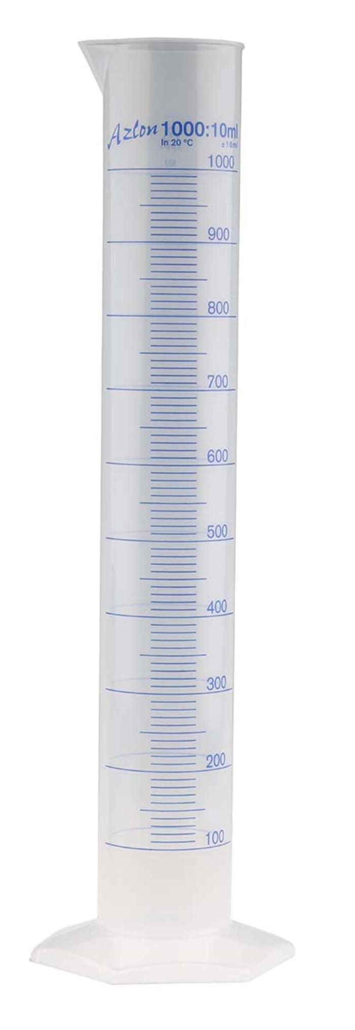 RS PRO, RS PRO PP Graduated Cylinder, 1L, 461-0904