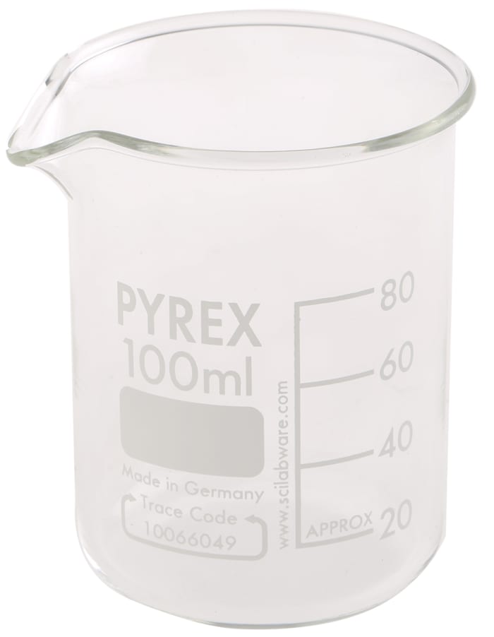 RS PRO Borosilicate Glass 100ml Beaker