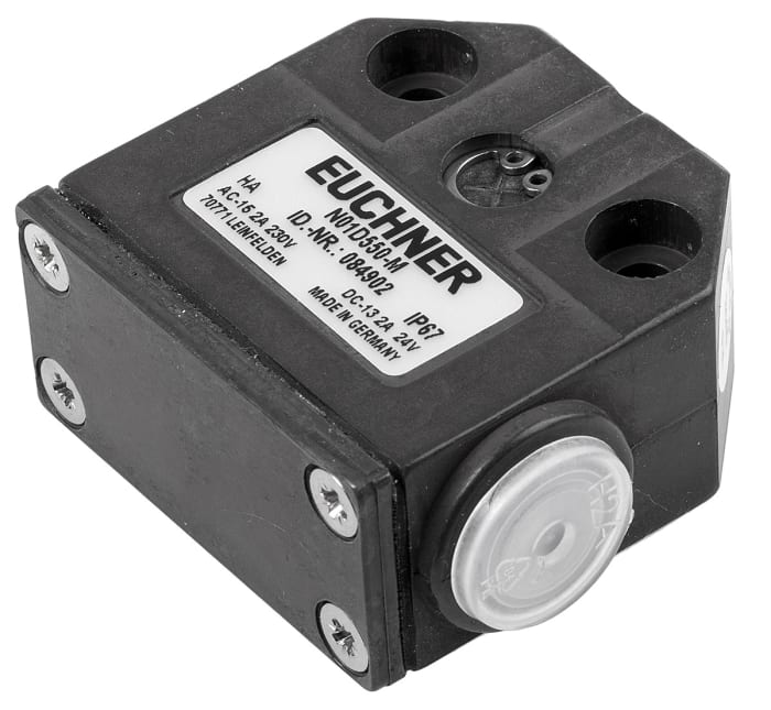 Euchner Plunger Limit Switch, NO/NC, IP67, Die Cast Aluminium Housing, 230V ac Max, 2A Max