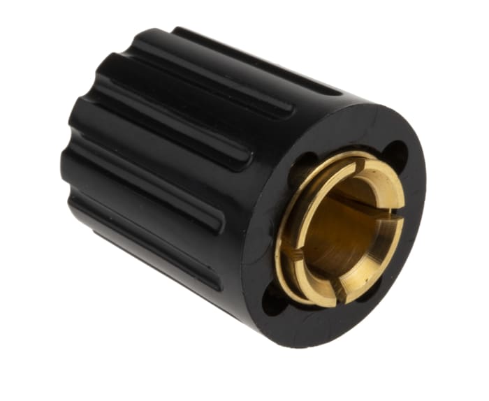 RS PRO | RS PRO 14.7 mm Knob Diameter Black Potentiometer Knob for 6 mm ...