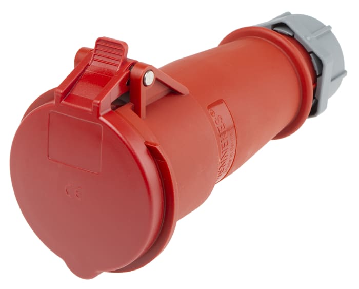 MENNEKES, AM-TOP IP44 Red Cable Mount 3P + N + E Industrial Power Socket, Rated At 32A, 400 V