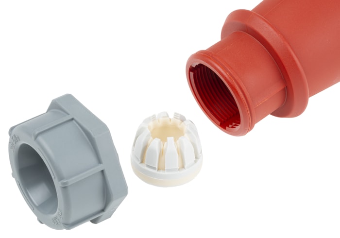 6 MENNEKES | Conector de potencia industrial Hembra, Formato 3P +