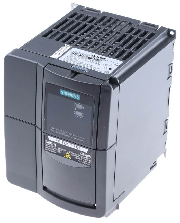 Siemens Inverter Drive, 2.2 kW, 1 Phase, 230 V ac, 20.2 A, MICROMASTER 420 Series