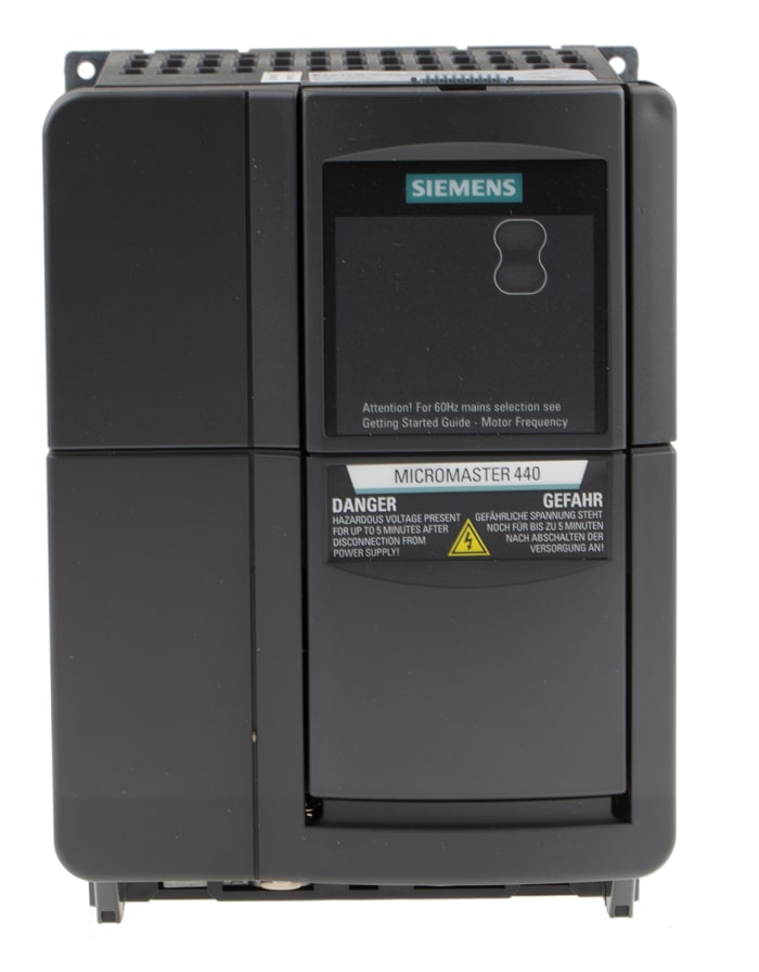 Variateur de fréquence Siemens MICROMASTER 440, 2,2 kW 400 V c.a. 3 phases, 7,5 A, 0 → 550Hz