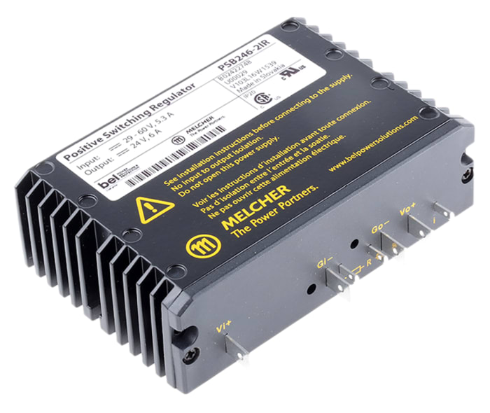 BEL POWER SOLUTIONS INC Switching Regulator, Screw Mount, 24V dc Output Voltage, 29 → 60V dc Input Voltage, 6A