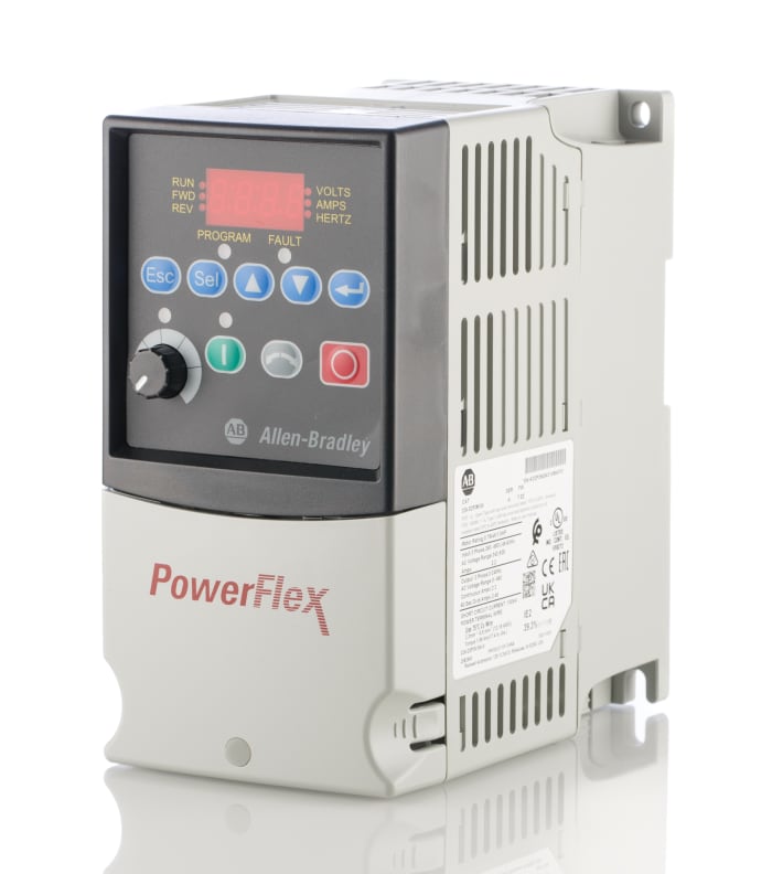 Allen Bradley Inverter Drive, 0.75 kW, 3 Phase, 480 V ac, 2.3 A, PowerFlex 40 Series
