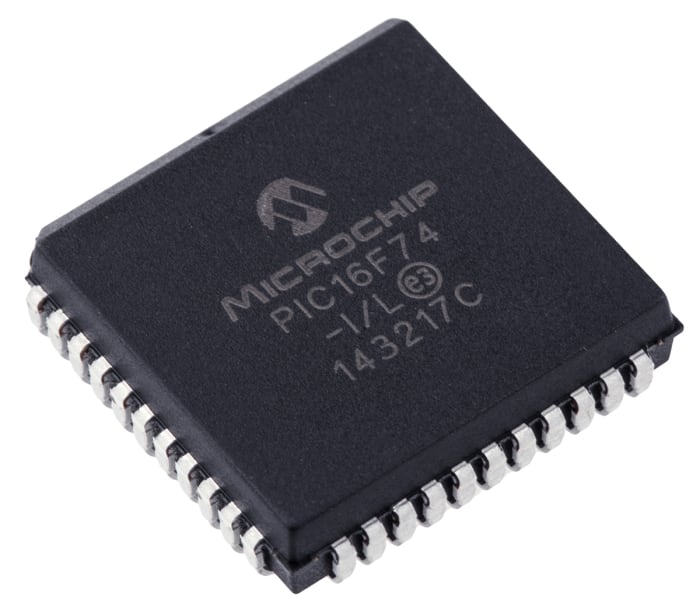 Microchip, 8bit PIC, PIC16F Microcontroller, 20MHz, 4K Flash, 44-Pin PLCC