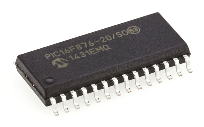 Microchip, 8bit PIC, PIC16F Microcontroller, 20MHz, 256 x 8 words, 8K x 14 words Flash, 28-Pin SOIC