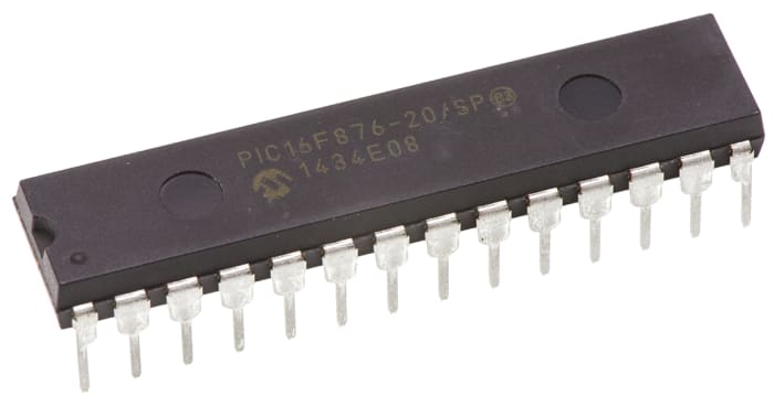 Microchip, 8bit PIC, PIC16F Microcontroller, 20MHz, 256 x 8 words, 8K x 14 words Flash, 28-Pin SPDIP