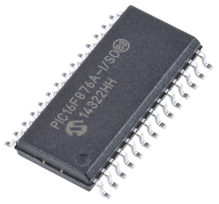 Microchip, 8bit PIC, PIC16F Microcontroller, 20MHz, 14.3 kB, 256 B Flash, 28-Pin SOIC