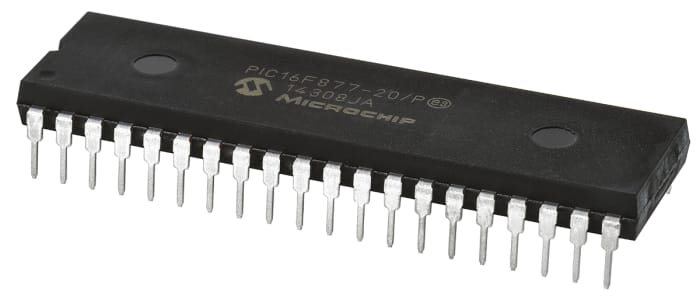 Microchip, 8bit PIC, PIC16F Microcontroller, 20MHz, 256 x 8 words, 8K x 14 words Flash, 40-Pin PDIP
