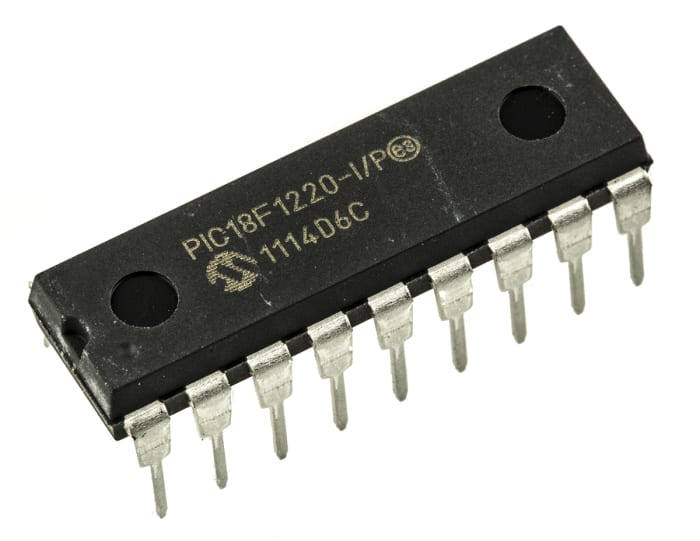 Microchip, 8bit PIC, PIC18F Microcontroller, 40MHz, 4 kB, 256 B Flash, 18-Pin PDIP