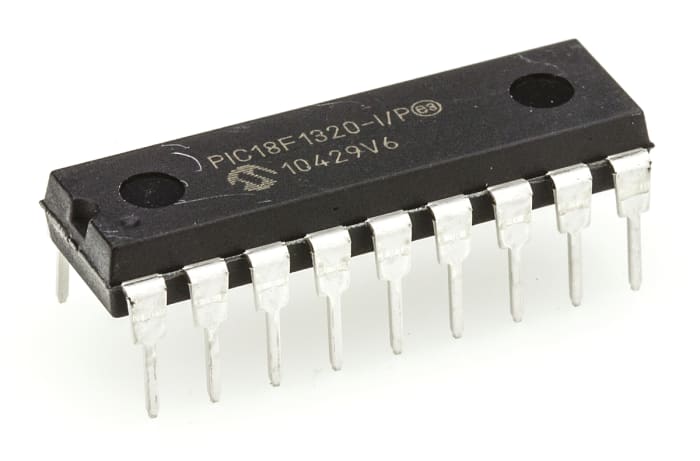 Microchip, 8bit PIC, PIC18F Microcontroller, 40MHz, 8 kB, 256 B Flash, 18-Pin PDIP