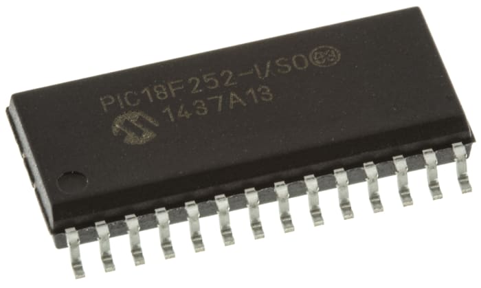Microchip, 8bit PIC, PIC18F Microcontroller, 40MHz, 32 kB Flash, 28-Pin SOIC