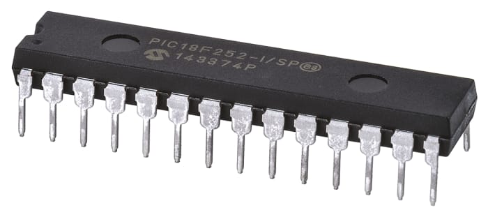 Microchip, 8bit PIC, PIC18F Microcontroller, 40MHz, 32 kB Flash, 28-Pin SPDIP