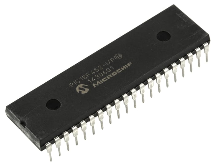 Microchip, 8bit PIC, PIC18F Microcontroller, 40MHz, 32 kB Flash, 40-Pin PDIP