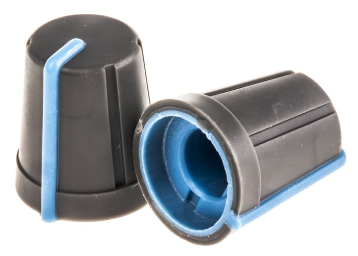 RS PRO 13mm Grey Potentiometer Knob for 6.4mm Shaft D Shaped
