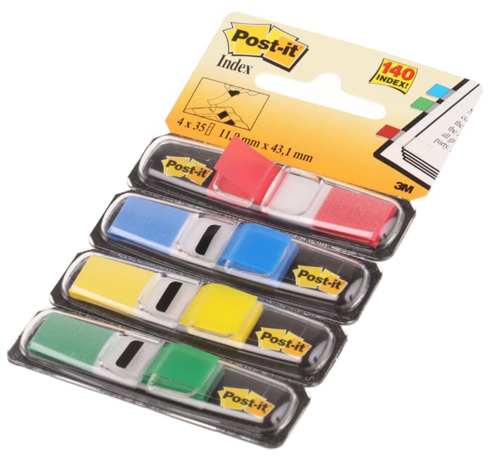 683-4 Post-It, Post-It Assorted Sticky Note, 35 Notes per Pad, 43.1mm x  11.9mm, 467-6910