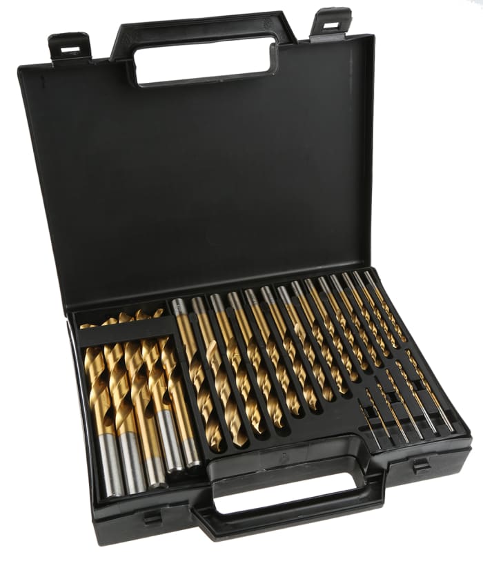 RS PRO RS PRO 25 Piece Metal Twist Drill Bit Set, 1mm to 13mm 467