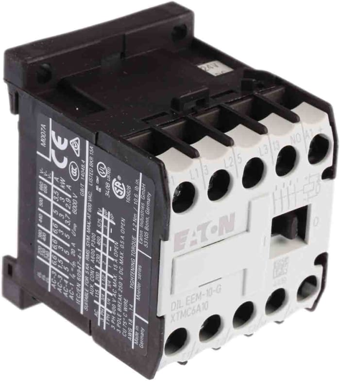 Eaton xStart Contactor, 24 V dc Coil, 3-Pole, 6.6 A, 3 kW, 3NO, 690 V ac