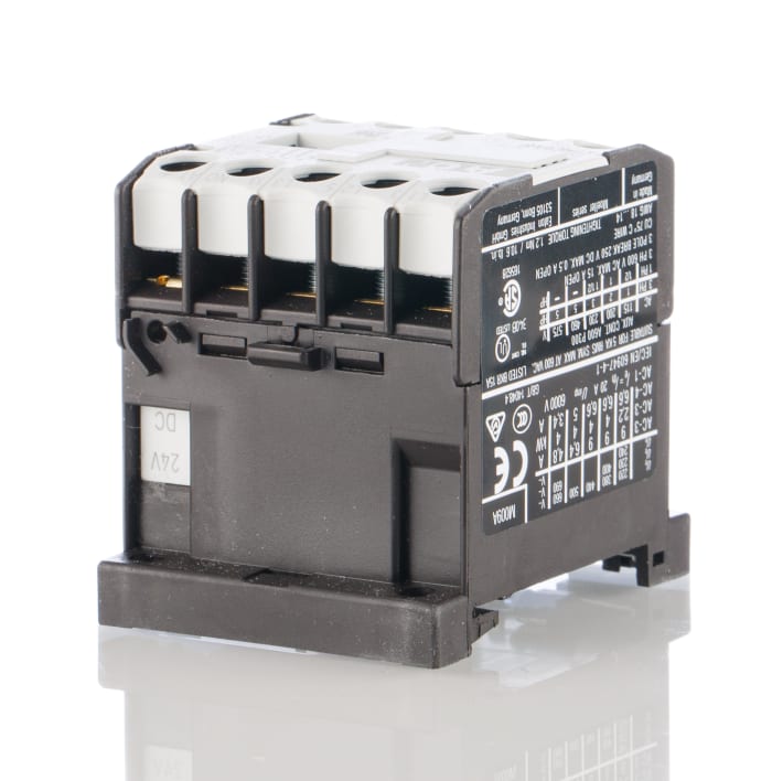 Contactor Eaton xStart de 3 polos, 3NO, 9 A, bobina 24 V dc, 4 kW