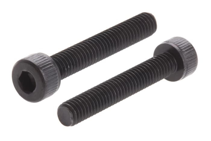 Šroub s vnitřním šestihranem, Ocel, M4, délka: 25mm, Černá, v odpovídající barvě 0.7mm