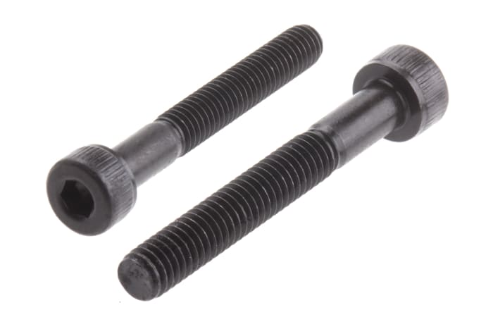 Šroub s vnitřním šestihranem, Ocel, M4, délka: 30mm, Černá, v odpovídající barvě 0.7mm