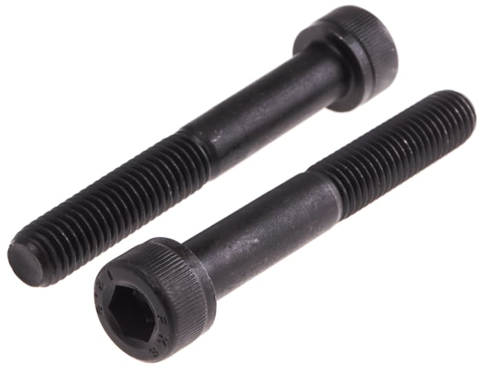Šroub s vnitřním šestihranem, Ocel, M10, délka: 70mm, Černá, v odpovídající barvě 1.5mm