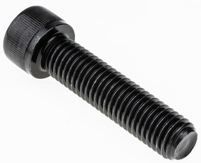 Šroub s vnitřním šestihranem, Ocel, M12, délka: 50mm, Černá, v odpovídající barvě 1.75mm