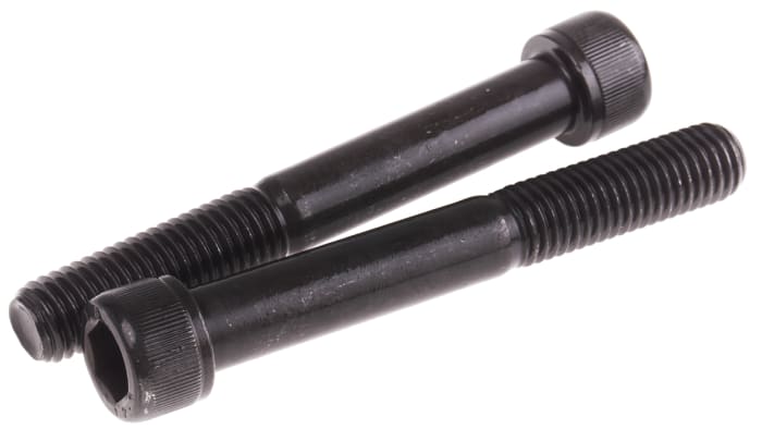 Šroub s vnitřním šestihranem, Ocel, M12, délka: 90mm, Černá, v odpovídající barvě 1.75mm