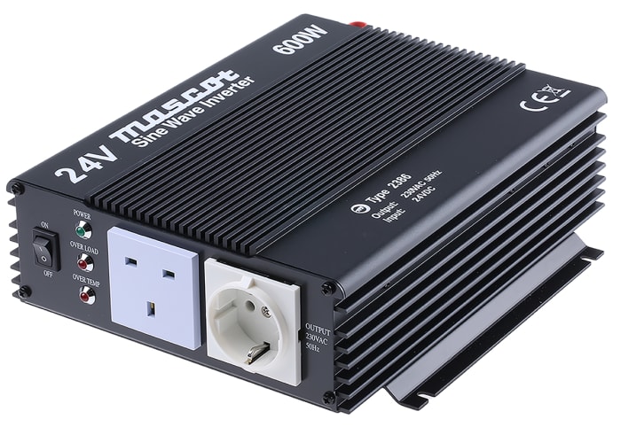 Mascot Pure Sine Wave 600W Power Inverter, 20 → 30V dc Input, 230V ac Output