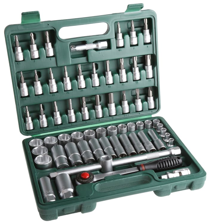 MTI 61-Piece 3/8 in Deep Socket/Standard Socket/Bit Set with Ratchet