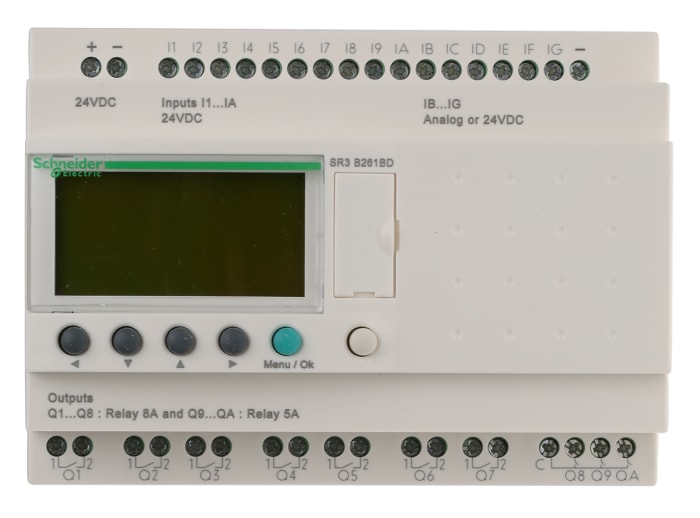 Schneider Electric Zelio Logic 2 Series PLC CPU for Use with Zelio 2, 24 V Supply, Relay Output, 16 (Up → 16