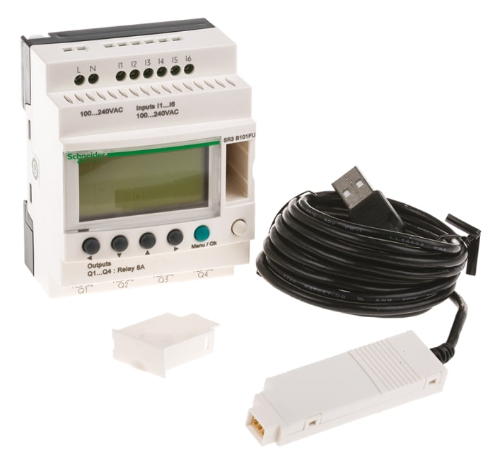Schneider Electric Zelio Logic 2 Series PLC CPU for Use with Zelio 2, Relay Output, 6 (Digital)-Input, Digital Input