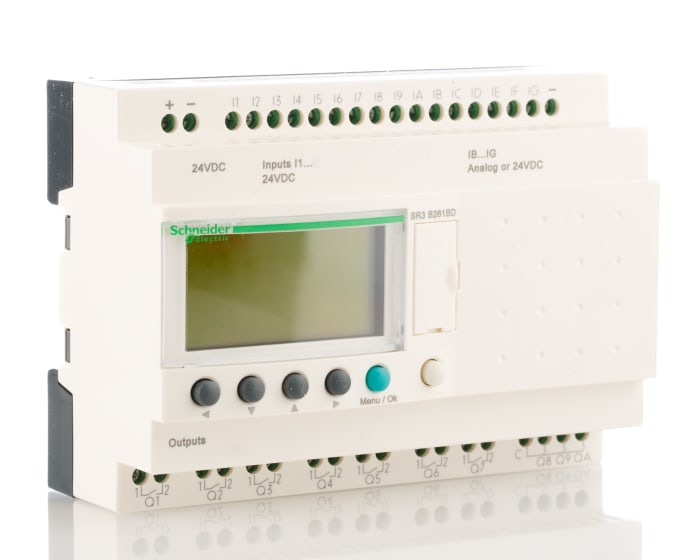 Schneider Electric Zelio Logic Lojik Modülü, 12 x Giriş, 8 x Çıkış, Ekranlı, 24 V dc